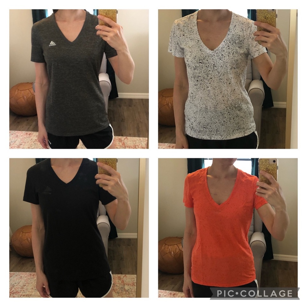 Adidas V-neck Workout Tee Bundle